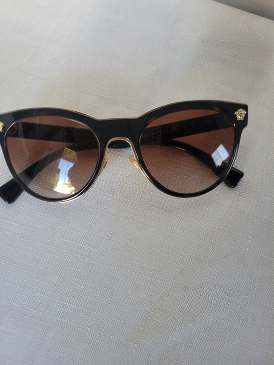 Versace Authentic Black Frame Sunglasses with Brown Lenses MOD#2198